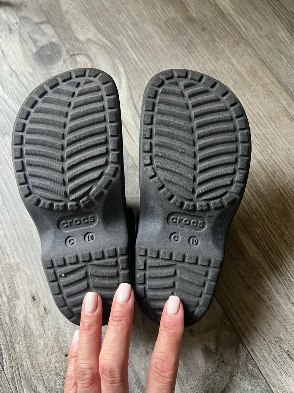 Kids Classic Crocs MaryJane Black Clogs
